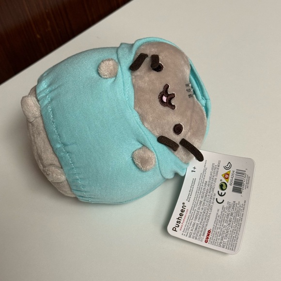 Pusheen The Cat with Teal Hoodie Plush 5” - Picture 5 of 14